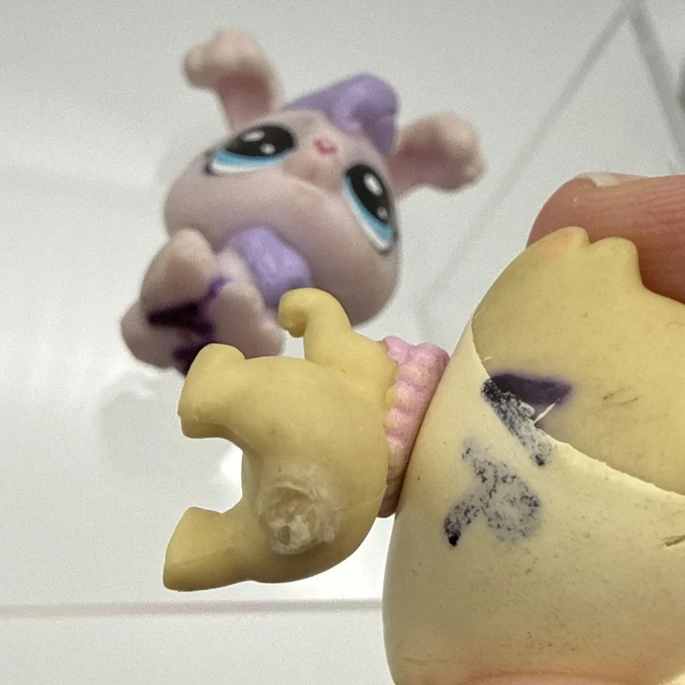 Littlest Pet Shop Mini LPS Figures Lot Of 7 Galaxy Pet Rolleroo Hamster Bunnyton